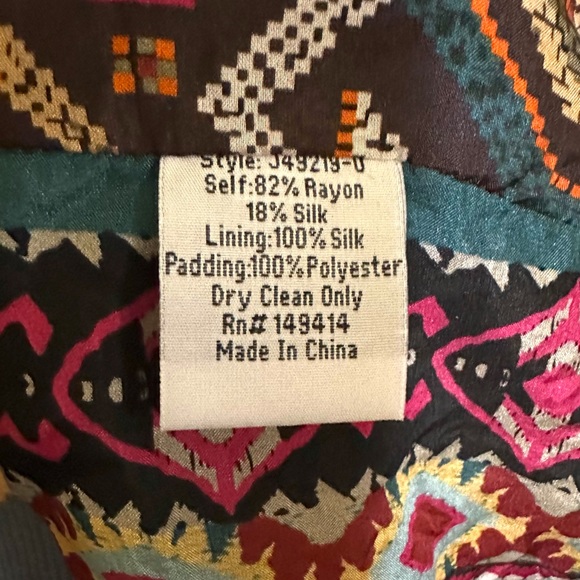 Johnny Was quilted leopard velvet bomber jacket size XXL - Picture 5 of 7